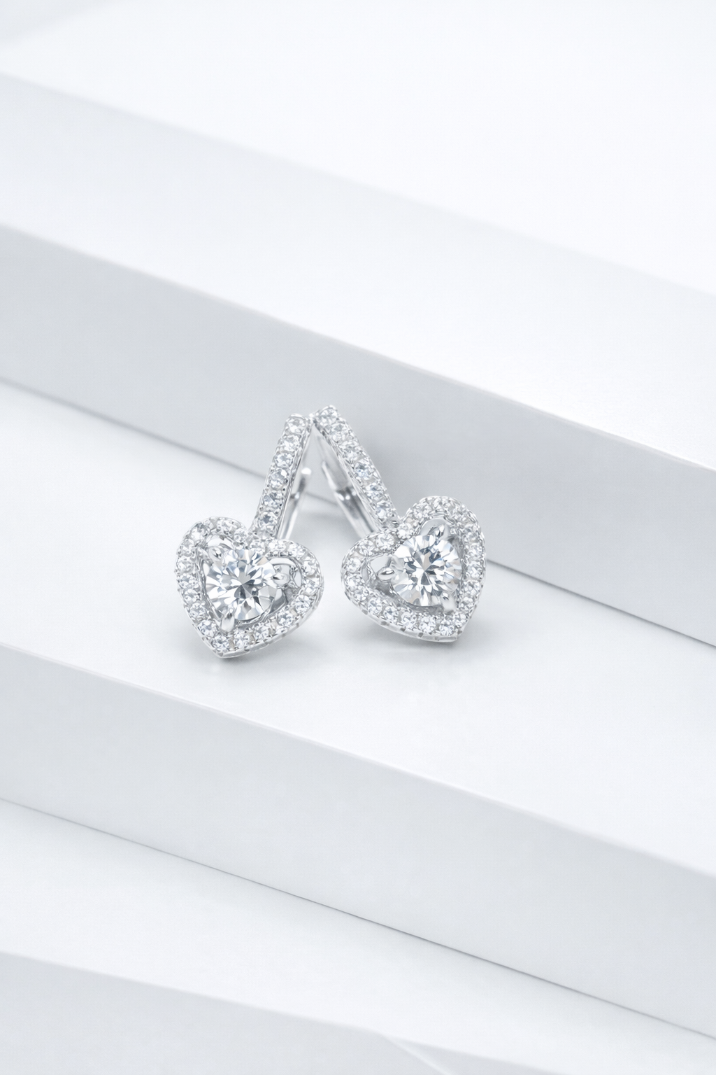 ETERNAL SPARK HEART EARRINGS